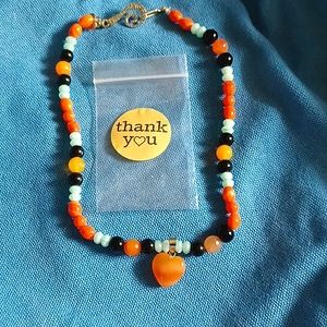Carnelian heart necklace